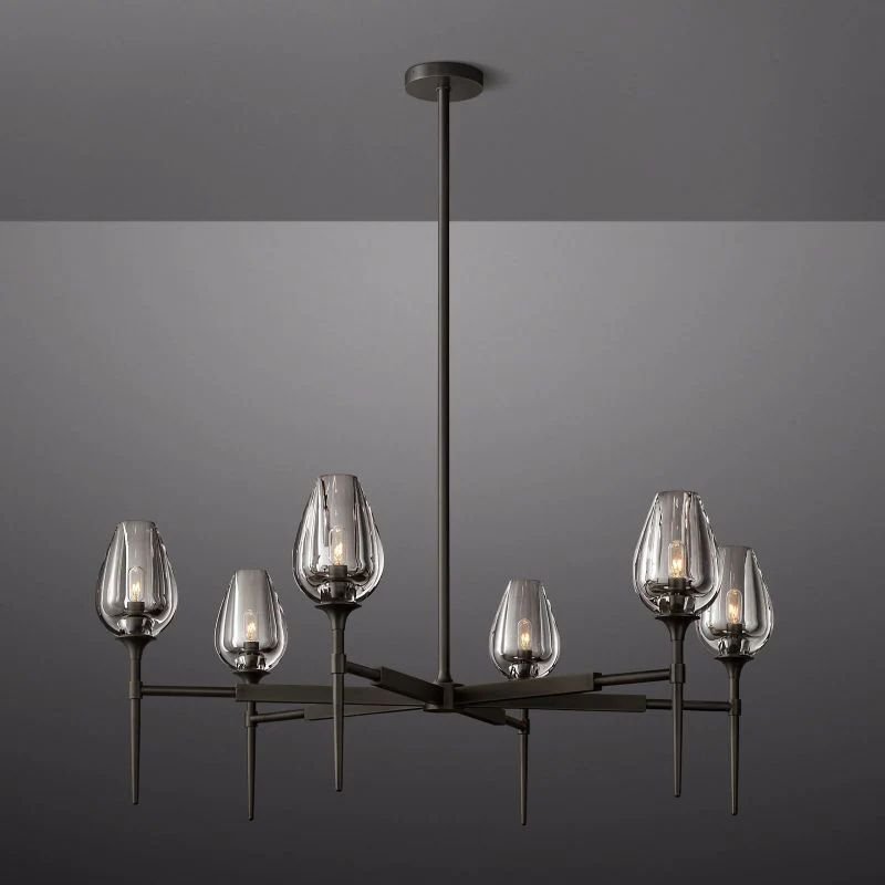 Tulip Round Chandelier 42''-Nobipets