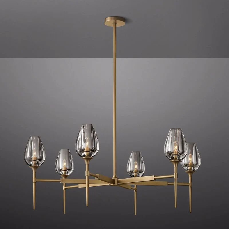Tulip Round Chandelier 42''-Nobipets