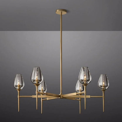 Tulip Round Chandelier 42''-Nobipets