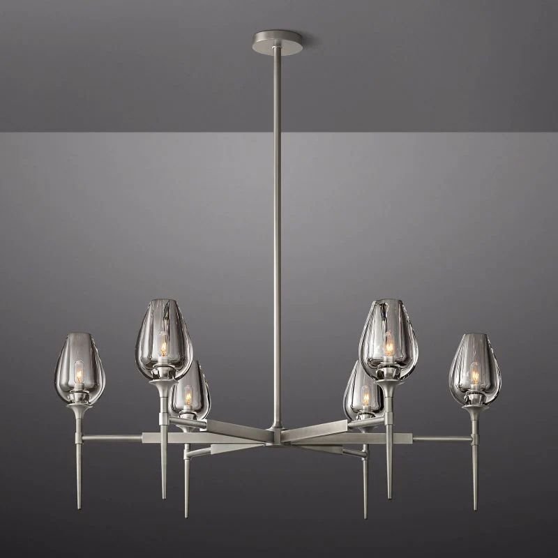 Tulip Round Chandelier 42''-Nobipets