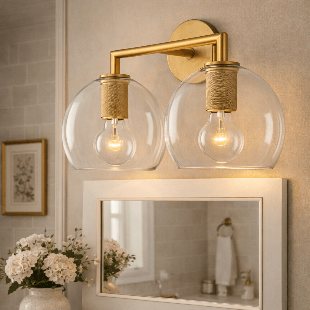 Utilitaira Globe Shade Double Sconce