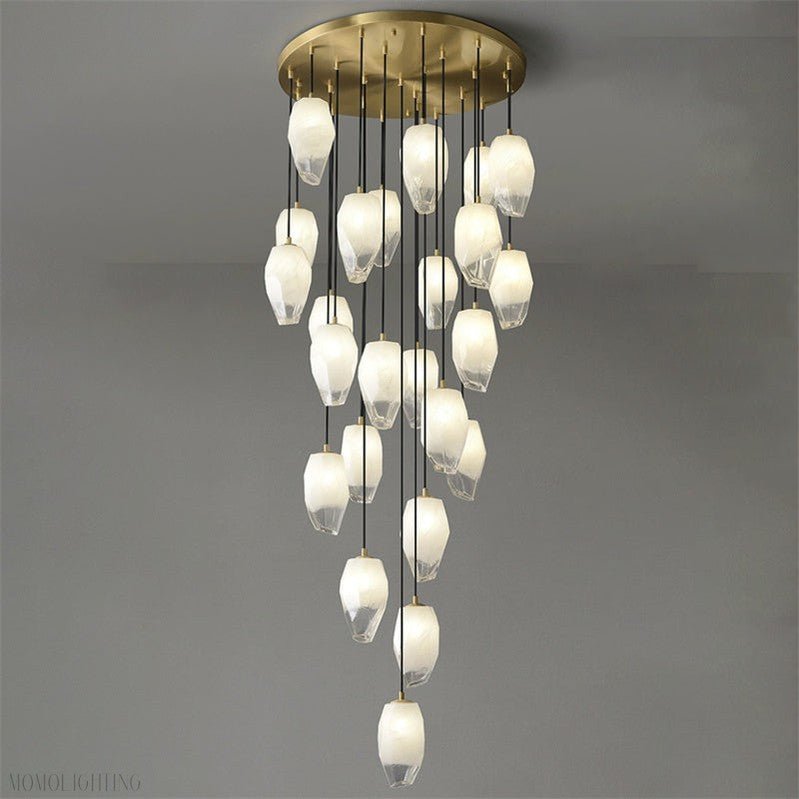 Vanessa glass long chandelier 24 Lights-Nobipets