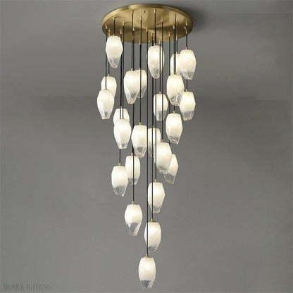 Vanessa glass long chandelier 24 Lights-Nobipets