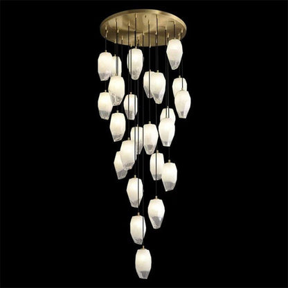 Vanessa glass long chandelier 24 Lights-Nobipets
