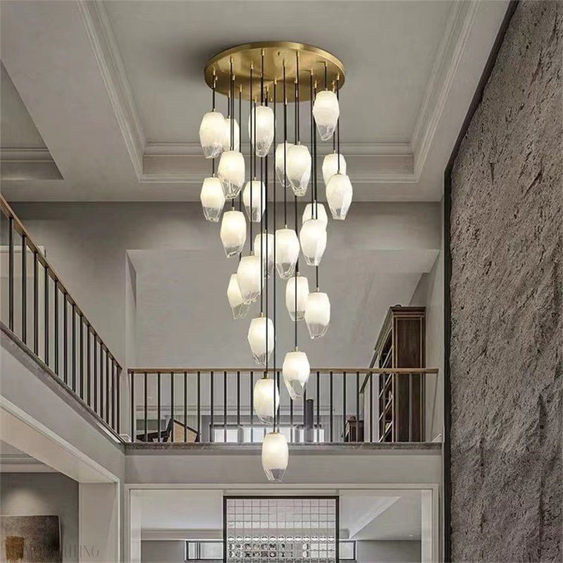 Vanessa glass long chandelier 24 Lights-Nobipets