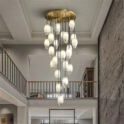 Vanessa glass long chandelier 24 Lights-Nobipets