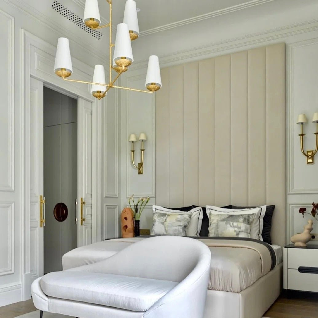 Vertical Chandelier/Wall Light in Bronze/Black/White Finish Color-Nobipets