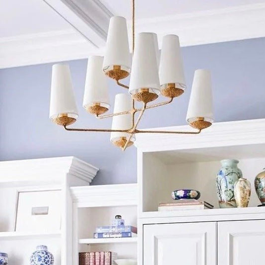Vertical Chandelier/Wall Light in Bronze/Black/White Finish Color-Nobipets