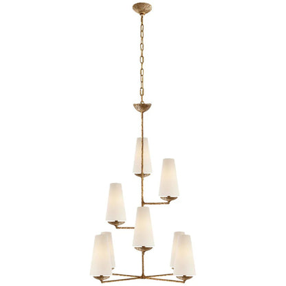 Vertical Chandelier/Wall Light in Bronze/Black/White Finish Color-Nobipets