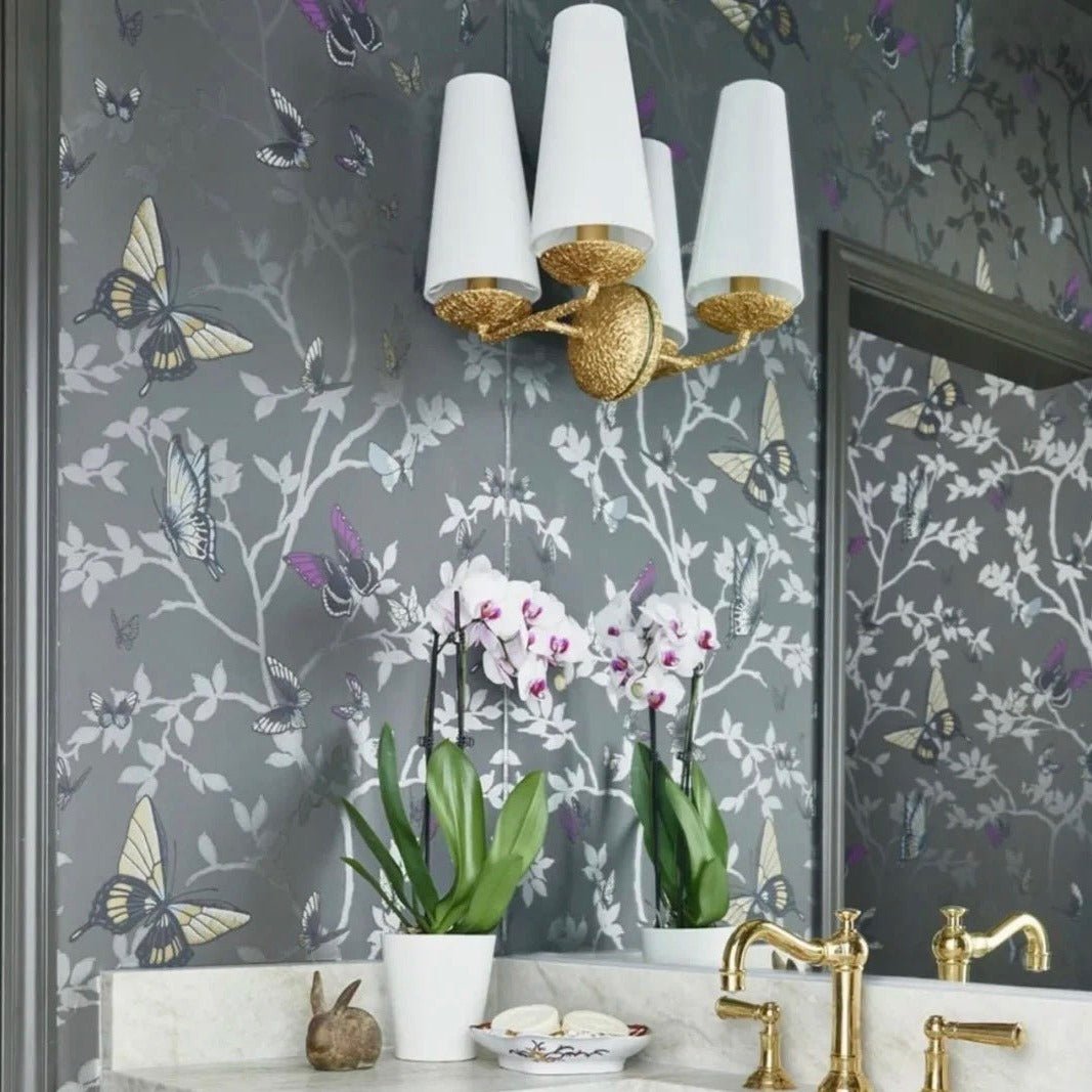 Vertical Chandelier/Wall Light in Bronze/Black/White Finish Color-Nobipets