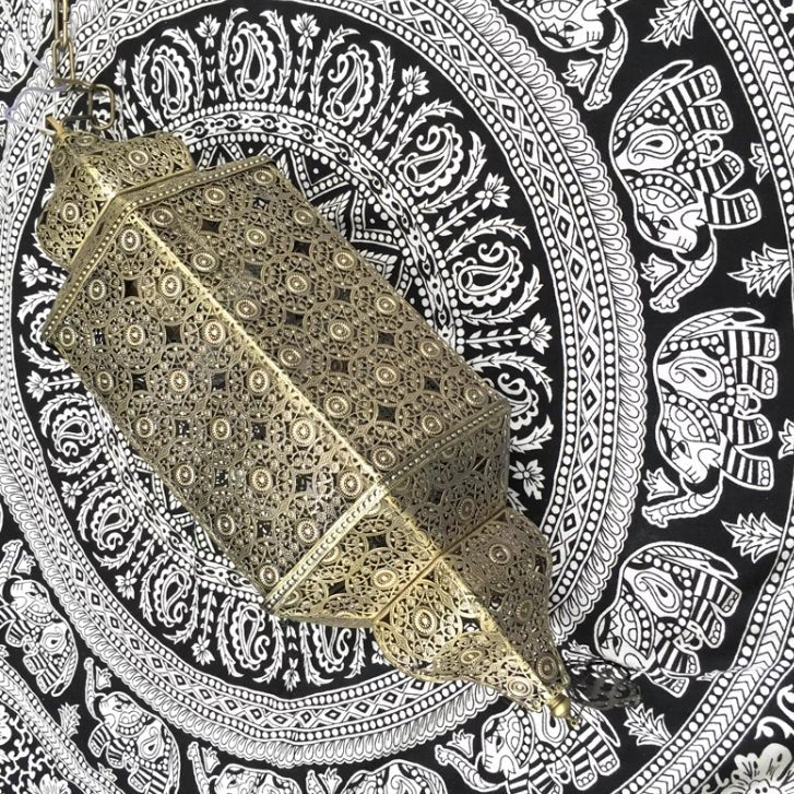 Vintage Characteristic Moroccan Hollow Carved Handmade Pendant Chandelier for Bedroom/Dining Room/Cafe/Hotel/Bar B&B-Nobipets