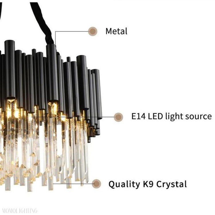 Viol Crystal Round Chandelier-Nobipets