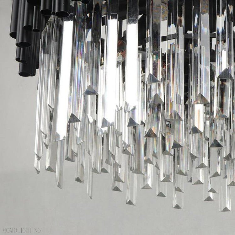 Viol Crystal Round Chandelier-Nobipets