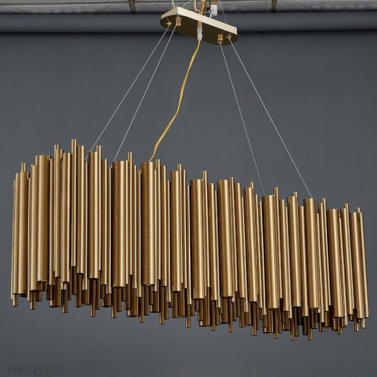 Viol Rectangle Chandelier for Dining Room-Nobipets