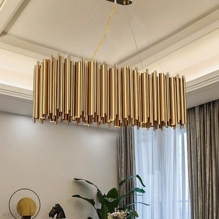 Viol Rectangle Chandelier for Dining Room-Nobipets