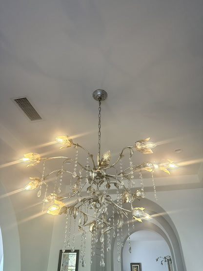 Viticcio Round Silver Chandelier-Nobipets