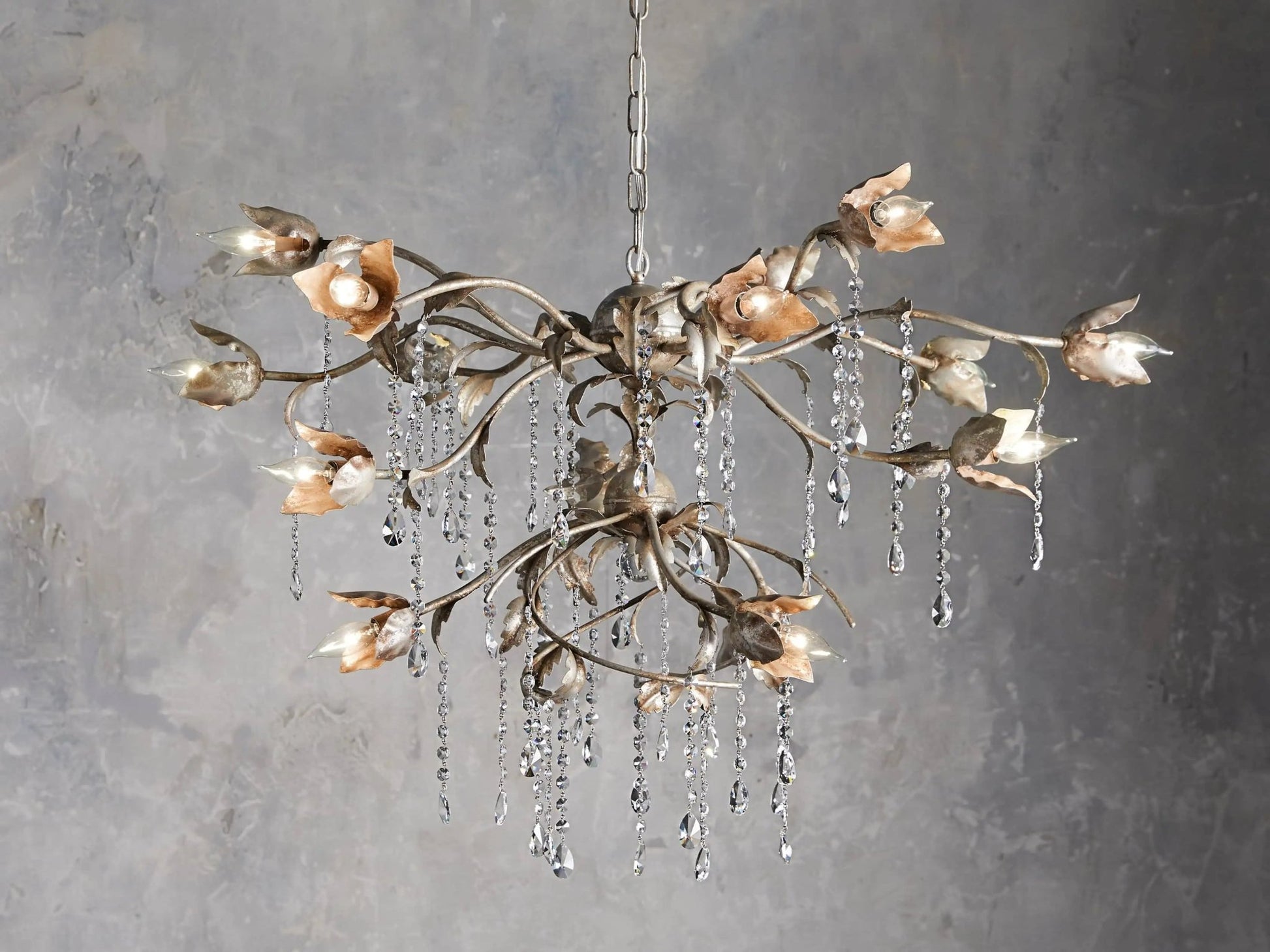 Viticcio Round Silver Chandelier-Nobipets