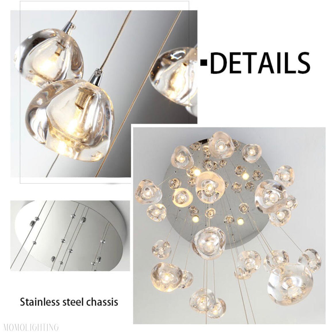 Walsh Foyer & Staircase Chandelier 7" 19" 33" D-Nobipets