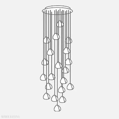 Walsh Foyer & Staircase Chandelier 7" 19" 33" D-Nobipets