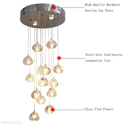 Walsh Foyer & Staircase Chandelier 7" 19" 33" D-Nobipets