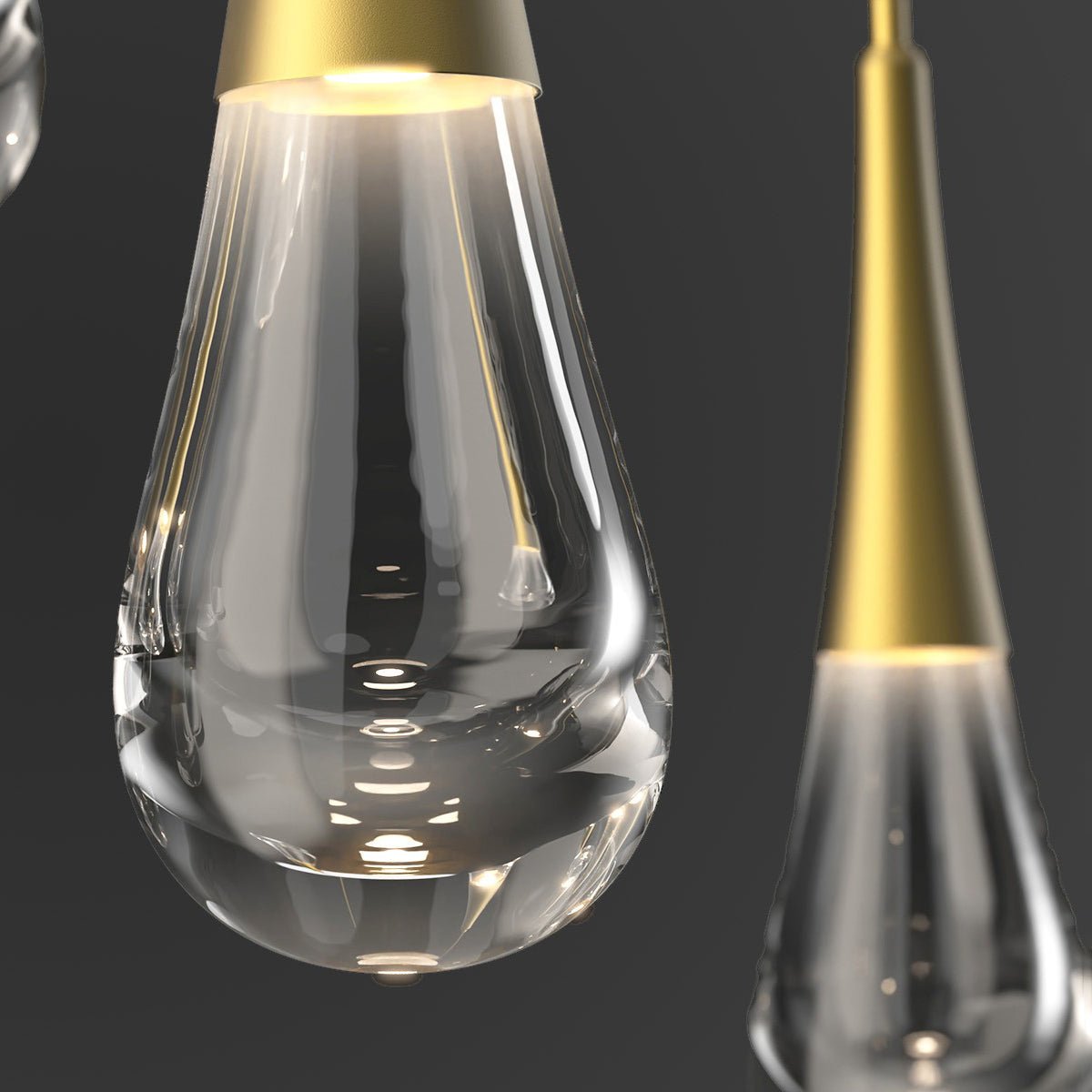 Water Drop Round LED Chandelier-Nobipets