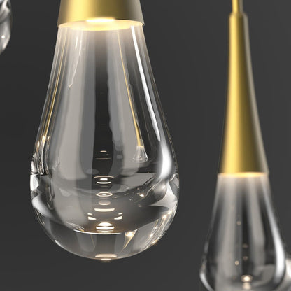 Water Drop Round LED Chandelier-Nobipets