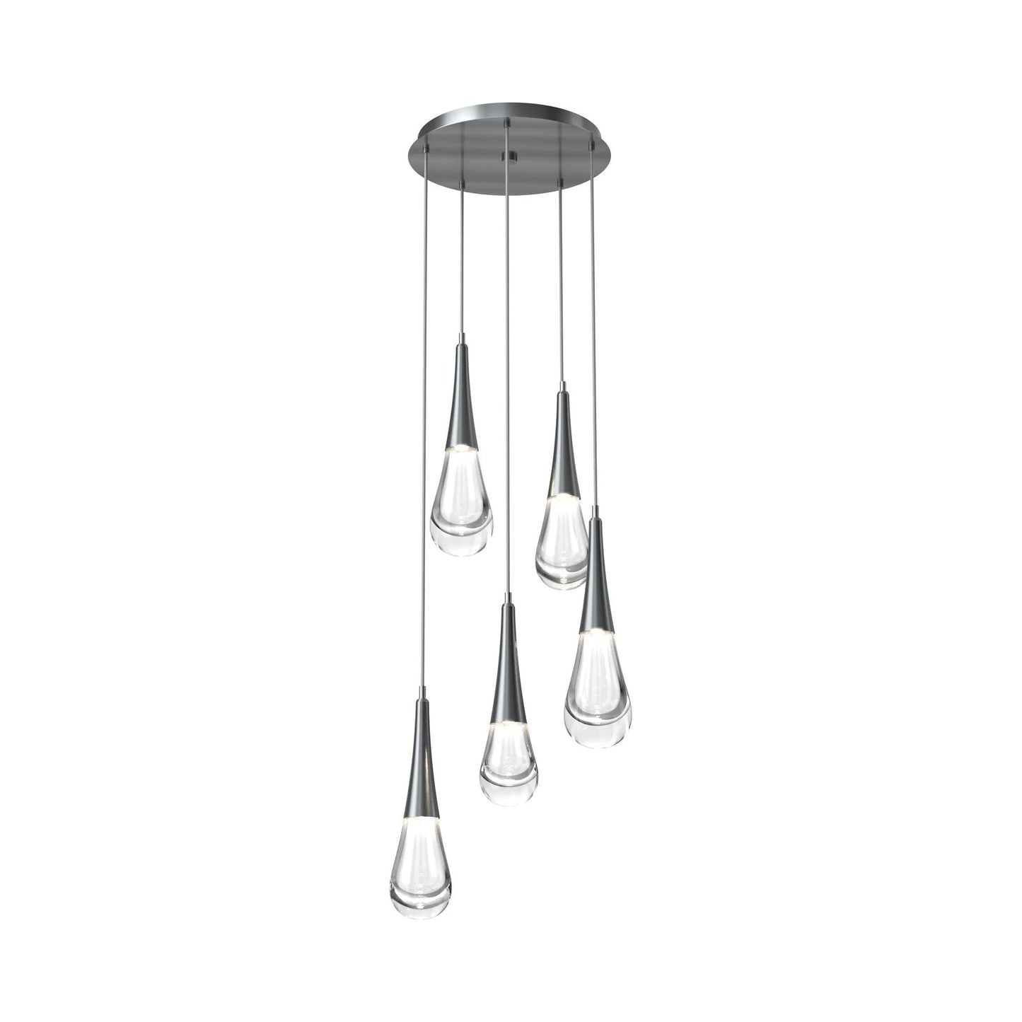 Water Drop Round LED Chandelier-Nobipets