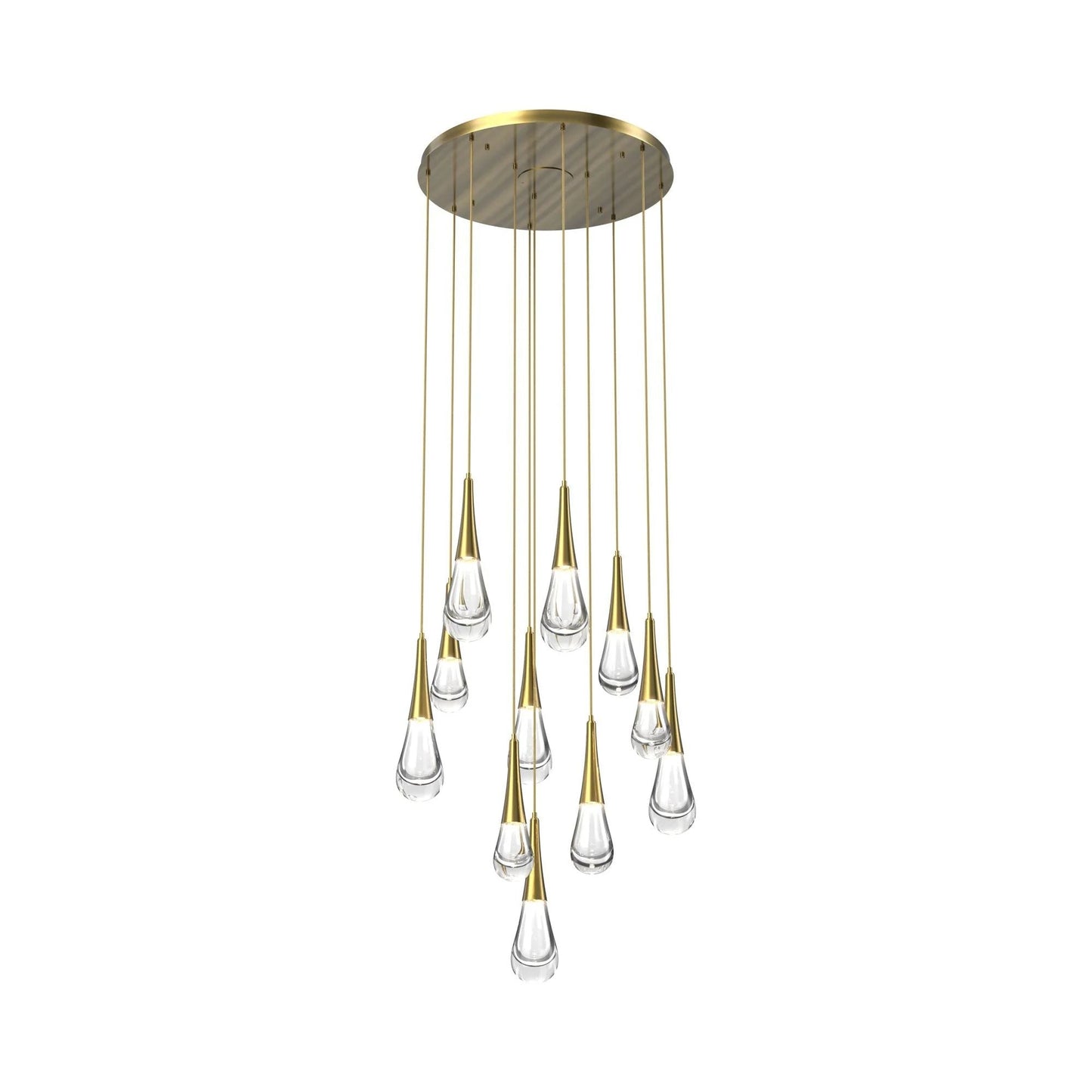 Water Drop Round LED Chandelier-Nobipets