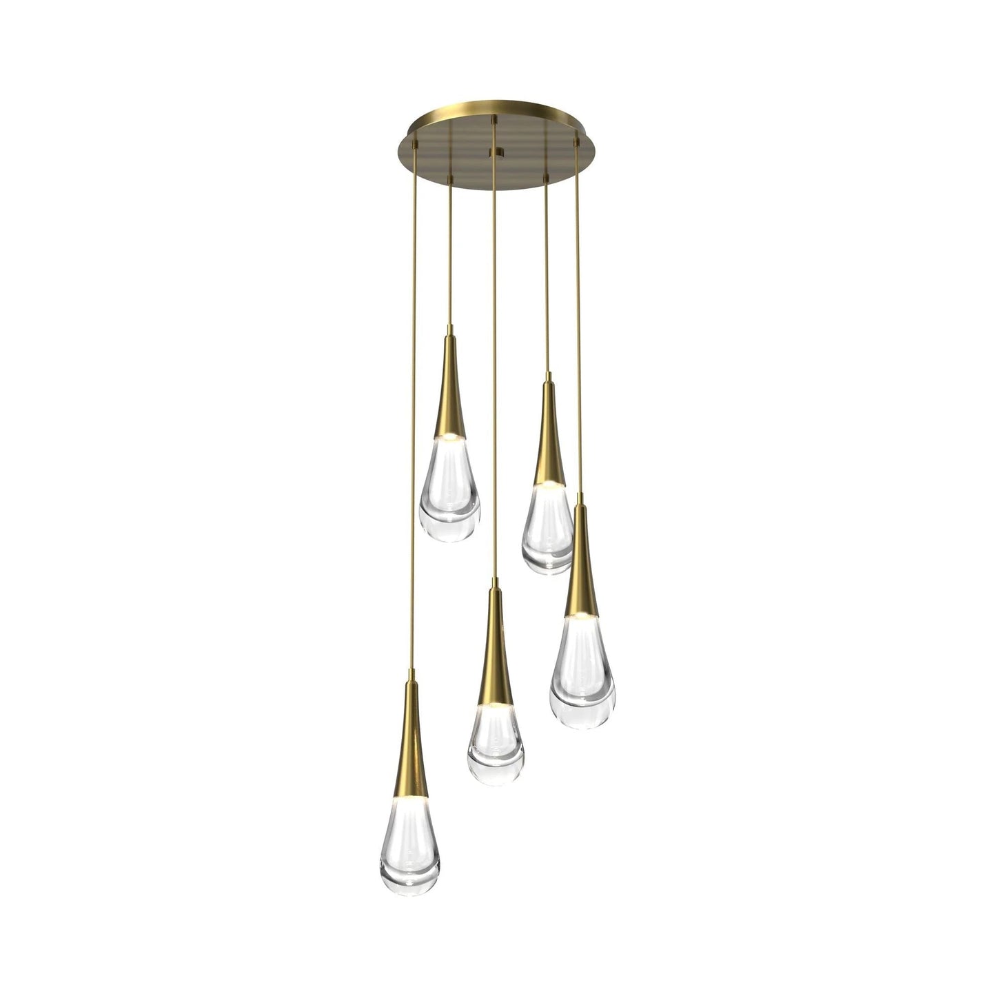 Water Drop Round LED Chandelier-Nobipets