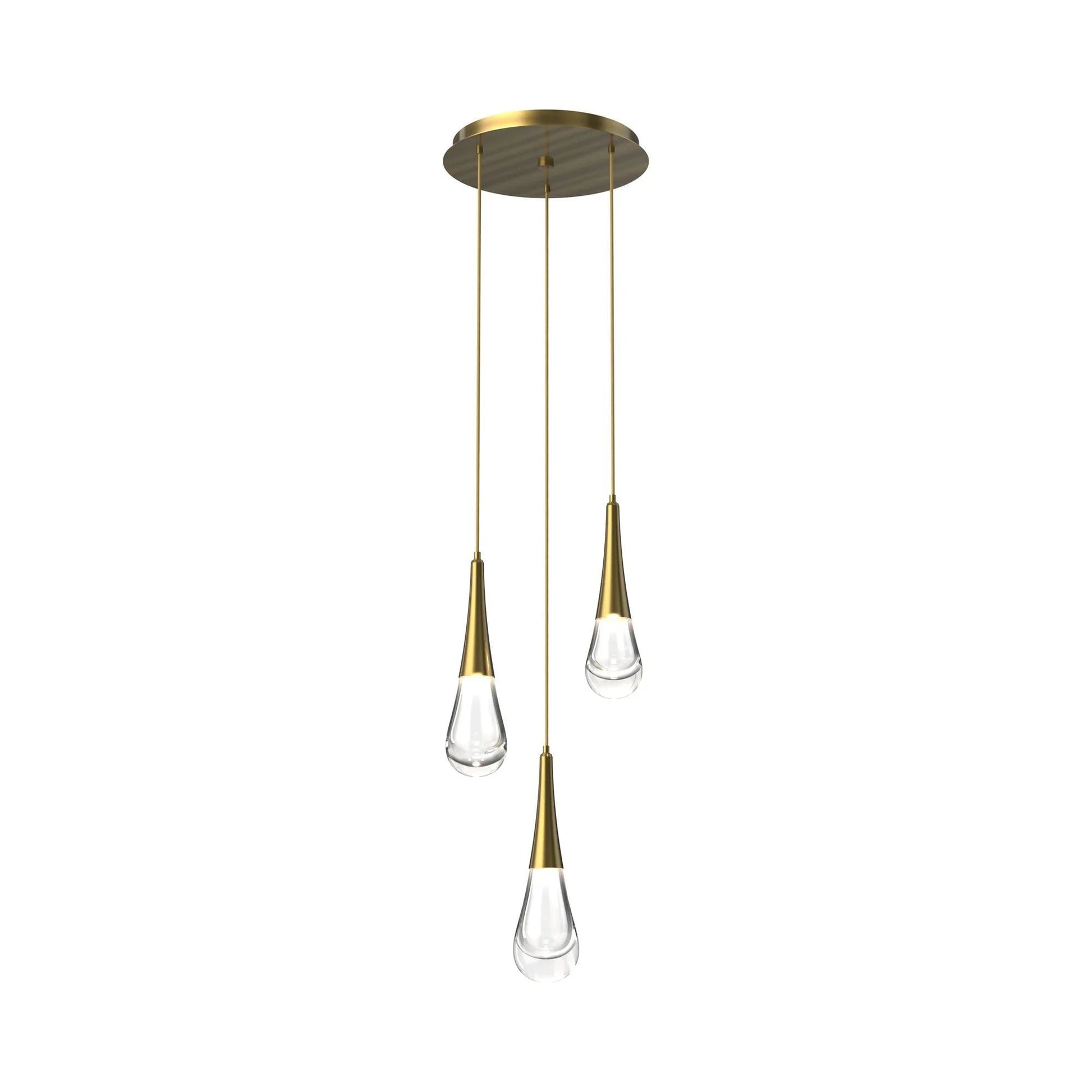 Water Drop Round LED Chandelier-Nobipets