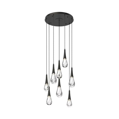 Water Drop Round LED Chandelier-Nobipets