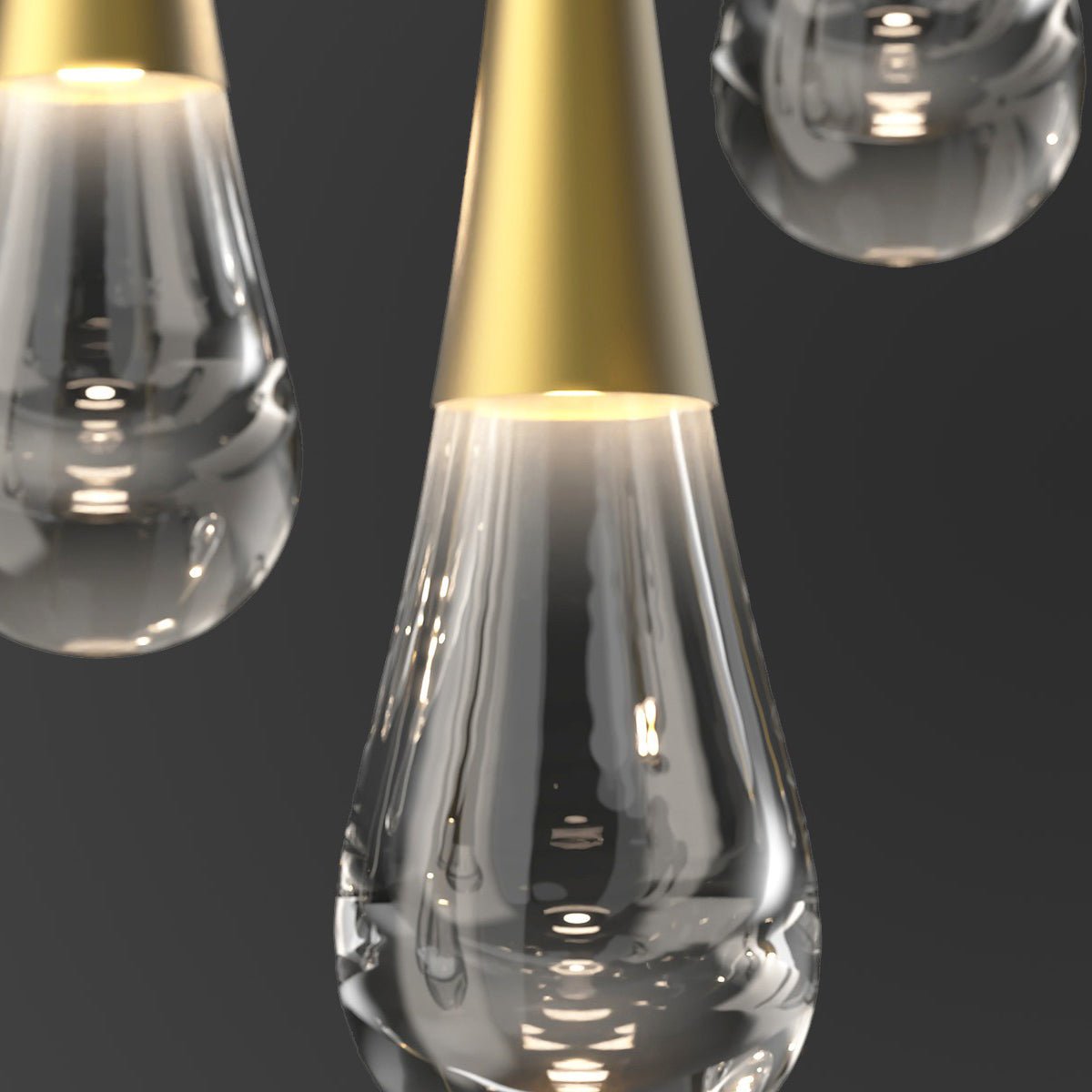 Water Drop Round LED Chandelier-Nobipets