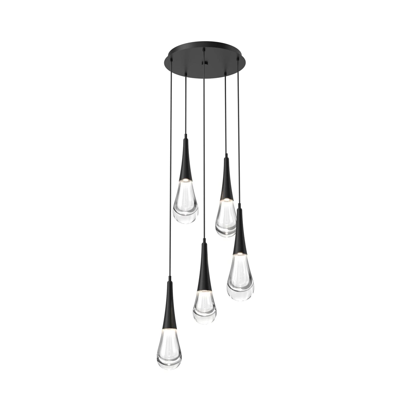 Water Drop Round LED Chandelier-Nobipets