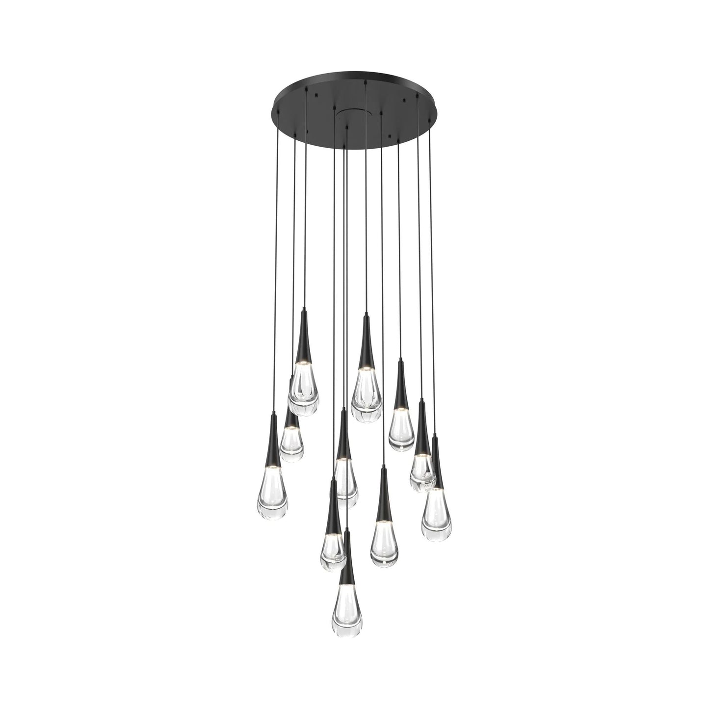 Water Drop Round LED Chandelier-Nobipets