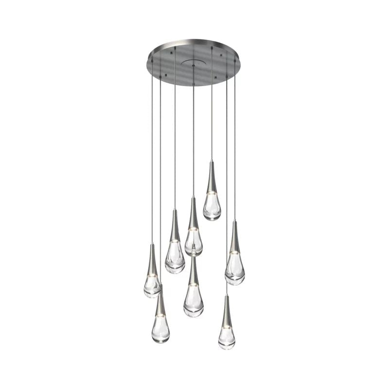 Water Drop Round LED Chandelier-Nobipets