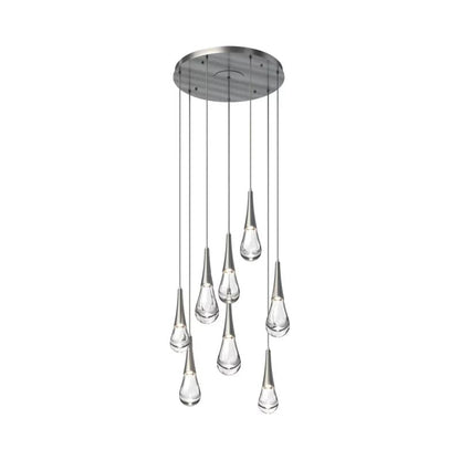 Water Drop Round LED Chandelier-Nobipets