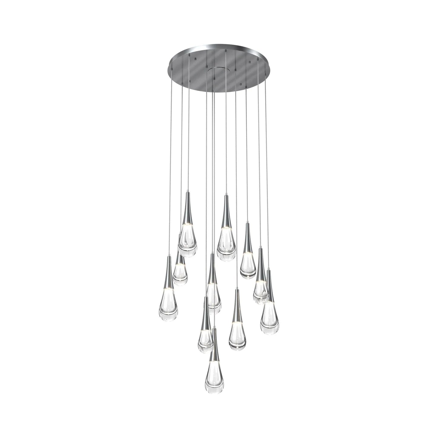 Water Drop Round LED Chandelier-Nobipets
