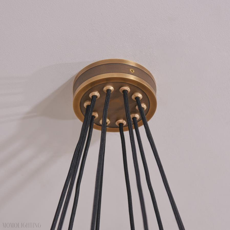 White Porcelain Round Chandelier 10-Lights-Nobipets
