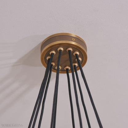 White Porcelain Round Chandelier 10-Lights-Nobipets
