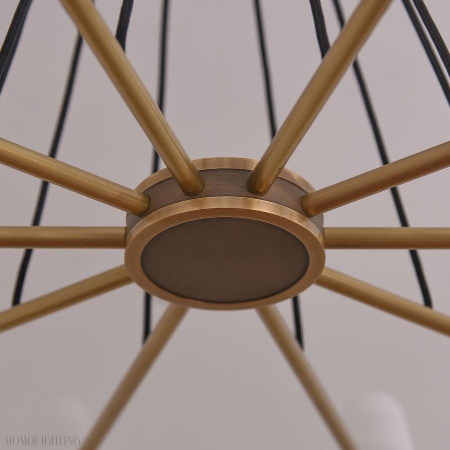 White Porcelain Round Chandelier 10-Lights-Nobipets