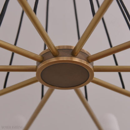 White Porcelain Round Chandelier 10-Lights-Nobipets