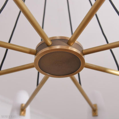 White Porcelain Round Chandelier 3-Lights-Nobipets