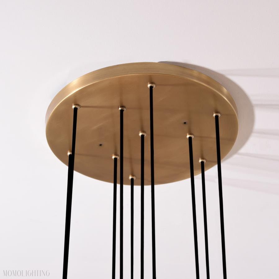 White Porcelain Round Chandelier D18"-Nobipets