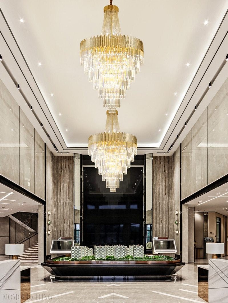William Multi Tier Crystal Chandelier-Nobipets