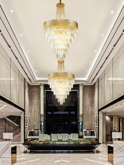 William Multi Tier Crystal Chandelier-Nobipets