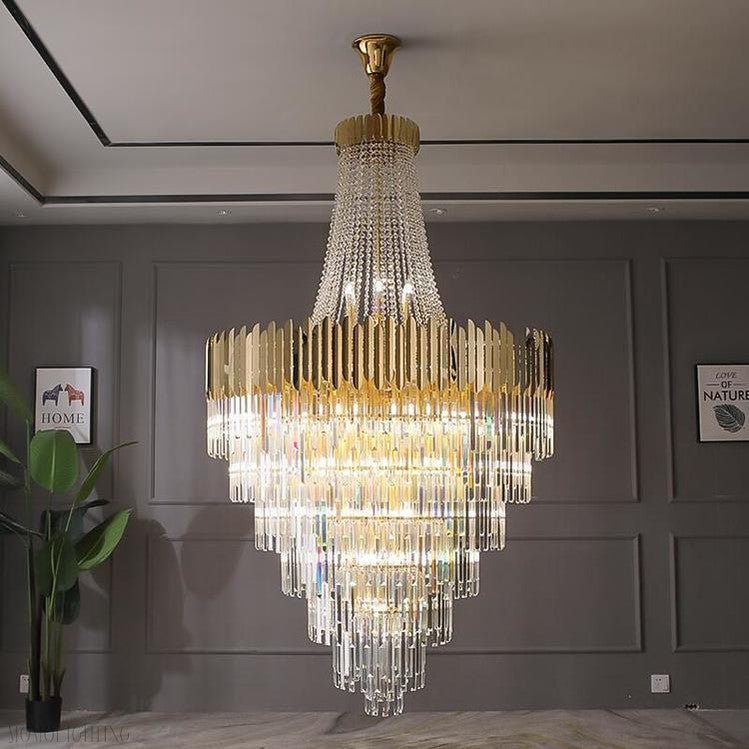 William Multi Tier Crystal Chandelier-Nobipets