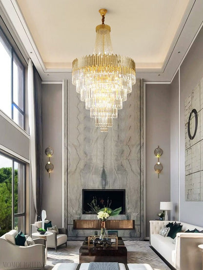 William Multi Tier Crystal Chandelier-Nobipets